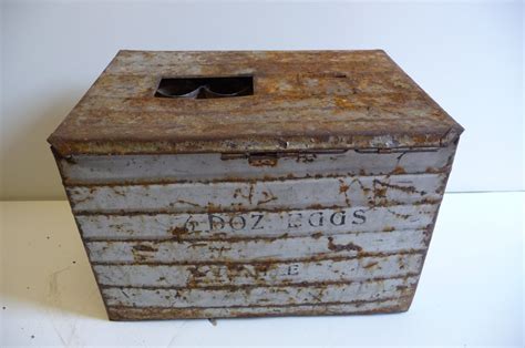 antique metal egg box|Antique Egg Crate .